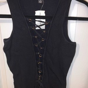 Black bodycon short dress!